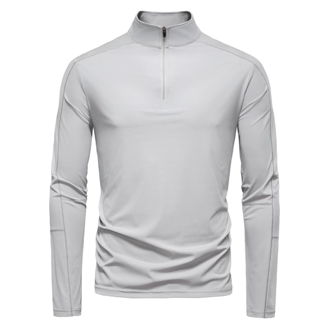 Weiqiqre Men's Shirts Long Sleeve Sun Shirts UPF 50+ Quarter Zip Pullover Quick Dry Rash Guard