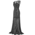 thumbnail image 3 of SMihono Robe Maxi Bohème d'Été pour Femmes Grande Taille Mode Robe Longue Maxi Sans Manches à Col en V à Paillettes pour Soirée, Bal de Promo, Plage, Évasée, 3 of 4