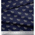 thumbnail image 2 of Soimoi Silk Fabric Fish Block Decor Fabric Printed Yard 42 Inch Wide, 2 of 3
