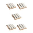 thumbnail image 1 of kurtrusly Wood Earring Card Holder w/ Tray Jewelry Display for Accessory 9 Pair White 5Set, 1 of 6