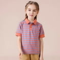 thumbnail image 4 of Chemise Polo pour Garçons, Chemise Rayée, Chemise de Rugby pour Garçons, Chemise à Boutons pour Garçon, Chemise à Manches Courtes pour Garçon, Tenue pour Garçons 7-8 Ans, 4 of 7