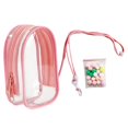 thumbnail image 3 of Xuanheng Clear Figure Display Bag Doll Display Bag for Collectors Action Figures Doll Pink and Rope Ball, 3 of 8