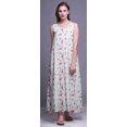 thumbnail image 4 of Bimba Robe de Nuit en Rayonne pour Femmes Maxi Imprimée Tenue de Sommeil Robe de Nuit-3x, 4 of 5