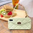 thumbnail image 4 of Wallet Case Compatible with iPhone, Pretty Luxury Bag Design, Purse Flip Card Pouch Cover Soft Silicone Case with Hand Holder Long Shoulder Strap(Light Green,iPhone 12), 4 of 5