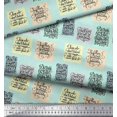 thumbnail image 2 of Soimoi Green Modal Satin Fabric Motivational Quotes Text Print Fabric by the Yard 42 Inch Wide, 2 of 5