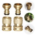 thumbnail image 2 of 2 Sets Garden Hose Quick Connect Fittings 3/4 Inch Thread Adapter Hose End Replacement Fittings, 2 of 6