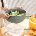 thumbnail image 4 of Dvkptbk Multi Functional Basket New Fruit Cleaning Bowl with Strainer Container Kitchen Sink Food Catcher Drainer Fruit Rinser Vegetable Washing Filter Bowl Drain Basket Home Essentials, 4 of 7