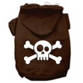 thumbnail image 1 of Skull Crossbone Screen Print Pet Hoodies Brown Size Med (12), 1 of 1