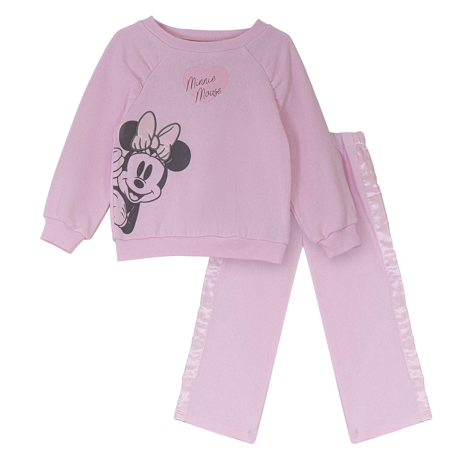 Disney Minnie Mouse Toddler Girls' 2-piece Fleece Sweatshirt and Pants Set