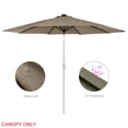 thumbnail image 3 of Patio Umbrella Cover Replacement Top Canopy for 9ft 8 Ribs, TAN (Canopy only), 3 of 6