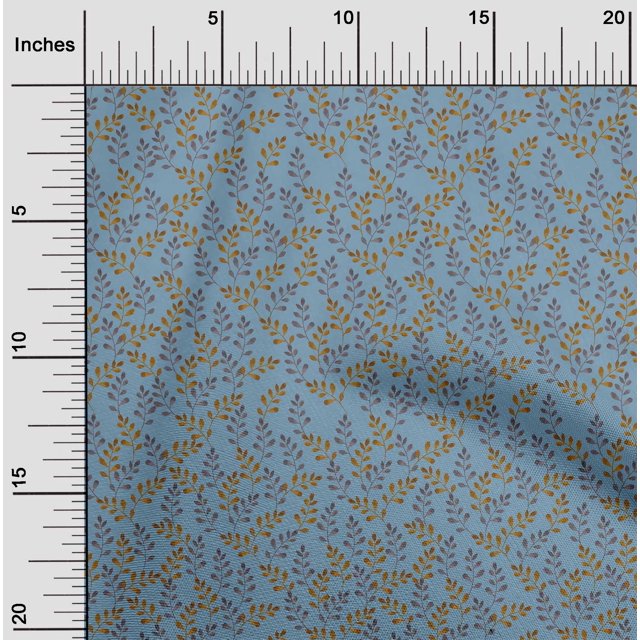 oneOone Cotton Poplin Fabric Leaf Leaves Print Fabric BTY 56 Inch Wide