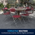 thumbnail image 3 of 2 Pk. HERCULES Series 650 lb. Capacity Premium Red Plastic Folding Chair, 3 of 9