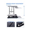 thumbnail image 2 of Rocelco Convertisseur de Bureau Assis-Debout avec Support Double pour Moniteur - Rehausseur de Table de 31,5 Pouces avec Support pour Tablette, Poste de Travail à Hauteur Réglable - Plateau de Clavier Profond pour Portable - Gris (R VADRG-DM2), 2 of 5
