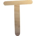 thumbnail image 1 of Wooden Letter T Craft Project, 3'' Tall Small Unfinished Wood Alphabet Letter, DIY, 1 of 3