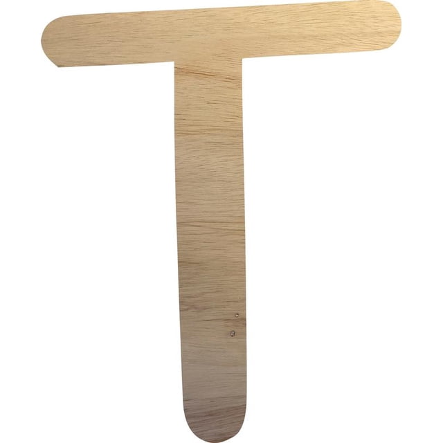 Wooden Letter T Craft Project, 3'' Tall Small Unfinished Wood Alphabet Letter, DIY