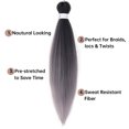 thumbnail image 3 of EGNMCR Wigs Human Hair A Gradient Color Hair Pre-stretched Crocheted Hair Filament 26 Inches extension piece, 3 of 5