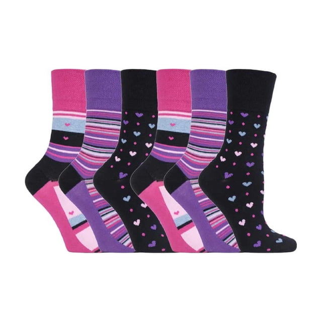 Gentle Grip - 6 Pairs Ladies Gentle Grip Non Elastic Socks
