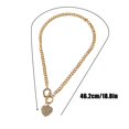 thumbnail image 3 of XZNGL New Fashion Lovers Heart-Shaped Love Necklace Clavicle Chain Holiday Gift, 3 of 9