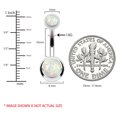 thumbnail image 3 of BodyJ4You 15PCS Professional Piercing Kit Steel 14G Double Created-Opal Belly Navel Ring Body Piercing Set, 3 of 6