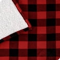 thumbnail image 4 of Bare Home Couverture de Lit en Sherpa Pelucheuse - Duveteuse et Douce - Réversible - Légère - Lit Simple/simple TG, Carreaux Buffalo - Rouge/noir, 4 of 4