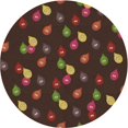thumbnail image 1 of Ahgly Company Tapis Rond Lavable en Machine Intérieur Transitionnel Rouge Brun, 6 Pieds Rond, 1 of 7
