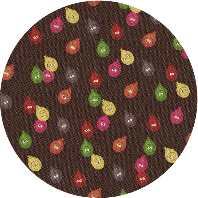 Ahgly Company Tapis Rond Lavable en Machine Intérieur Transitionnel Rouge Brun, 6 Pieds Rond