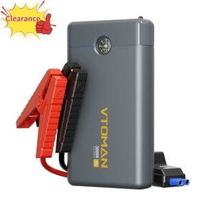 VTOMAN V5 Jump Starter pour la voiture,3000A Paquet de batteries de démarrage de saut,12V Boîte de saut de batterie de voiture(8.5L Gas/6L Diesel), Chargeur portable & Câbles de saut,LED lampe