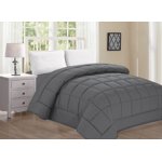 Down Alternative Double-Filled Comforter Full/Queen, Grey