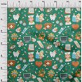 thumbnail image 3 of oneOone Cotton Cambric Green Fabric Tool Craft Projects Decor Fabric Printed By The Yard 56 Inch Wide, 3 of 4