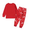 thumbnail image 3 of LSLJS Ensemble de Pyjamas pour Enfants de Noël avec Cerf des Neiges Imprimé, Hauts à Manches Longues + Pantalons, Ensembles de Tenues, Pyjamas pour Bébé ( Rouge, 5-6 Ans ), 3 of 9