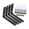 thumbnail image 4 of Shangren 4Pcs Corner Brace Sets Joint Angle Brackets for Laundry Room Kitchen Cabinet Black, 4 of 8