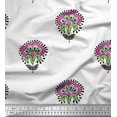 thumbnail image 1 of Soimoi Polyester Crepe Fabric Leaves & Floral Block Decor Fabric Printed Yard 52 Inch Wide, 1 of 3
