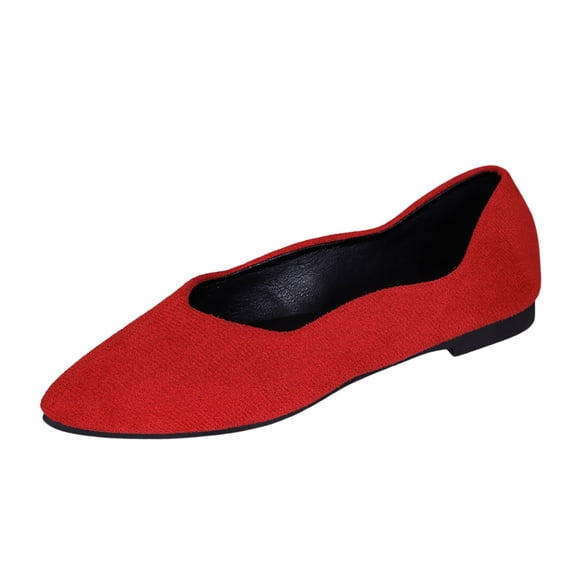 GPOECD Mocassins pour Femmes Élégants Femmes Décontractés pour le Quotidien Design pour Jeans Chaussures Toutes Saisons Confortables Semelle Plate Bout Fermé Style Chaussures pour Femmes Rouge,42