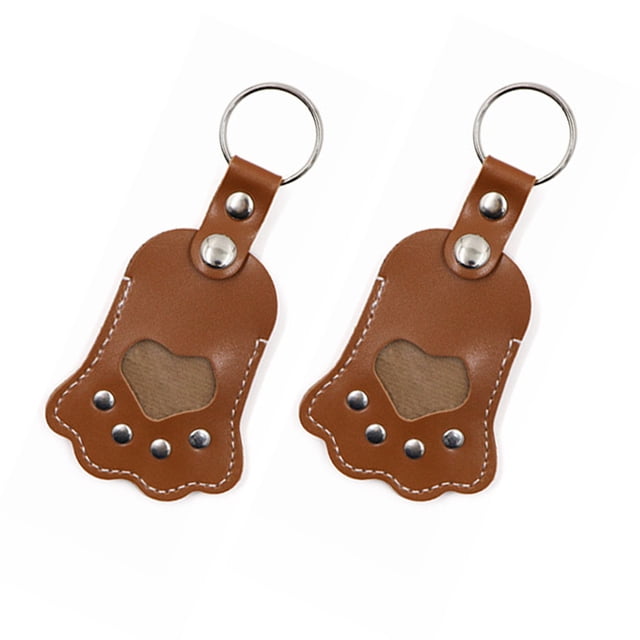 Decodeary 2 Chains, Cat Key Chains, Material, Soft Comfortable, Suitable Cat Dog dark brown