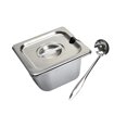 thumbnail image 3 of Stainless Steel Hotel Pans Steam Table Pan with Lids Commercial Food Storage Containers Chafing Dishes for Dish Kitchen Home C, 3 of 7
