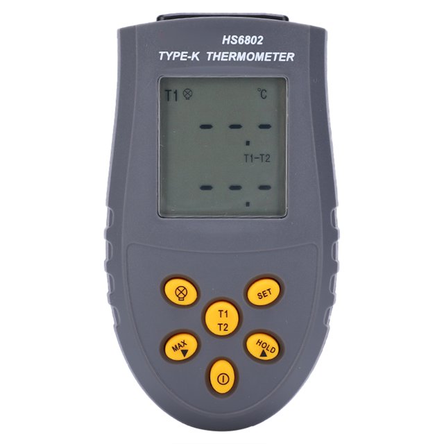 Compteur de température numérique, Thermomètre numérique DualChannel H Température numérique LCD Compteur de température d'affichage atteindre plus