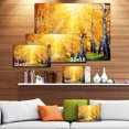 thumbnail image 3 of Arbres Jaunes d'Automne dans un Rayon de Soleil - Grande Impression d'Art sur Toile de Paysage, 3 of 4