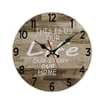thumbnail image 1 of Agiferg European Style Creative Wooden Living Room Bedroom Decoration Round Wall Clock, 1 of 3