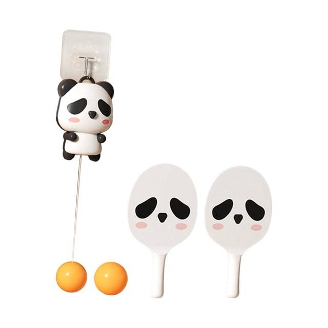 jinwen Panda Hanging Table Tennis Set Equipment for Workout Activity Sports 2 Balls
