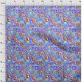 thumbnail image 4 of oneOone Polyester Spandex Medium Blue Fabric Kids Alphabet Sewing Craft Projects Fabric Prints By Yard 56 Inch Wide, 4 of 4