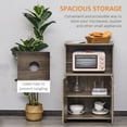 thumbnail image 4 of HOMCOM Chariot Micro-Ondes sur Roulettes Chariot Utilitaire Rangement Buffet, Gris, 4 of 10