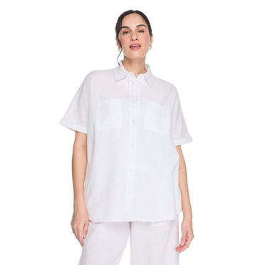 Chemise de camp en mélange de lin George pour femmes