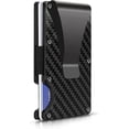 thumbnail image 1 of Carbon Fiber Minimalist Wallet For Men - Blocking Credit Card Holder Metal Wallet- Money Clip Slim Front Pocket, 1 of 10