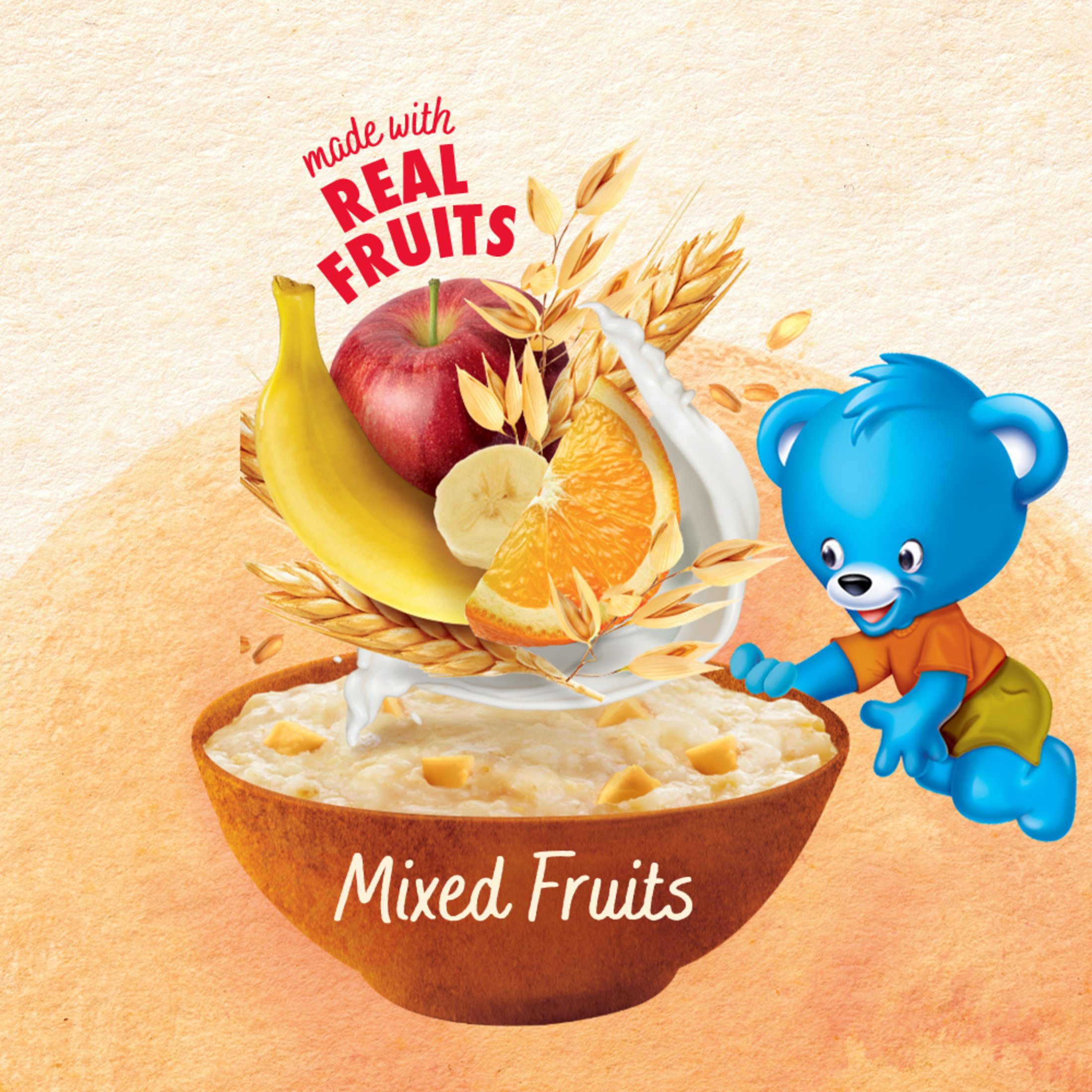 CERELAC Céréales Mélange de fruits, 6 mois et plus, fer, calcium, vitamines B1 et B3