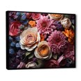 thumbnail image 2 of Designart Roses art Mural Encadré Décor, Roses art Mural Encadré, Rhapsodie des Roses, Rose Moderne art Mural Encadré Noir, Cadre Noir 32x16 Pouces, 2 of 5