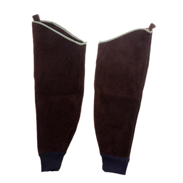 jinwen Manchons de Protection en Cuir de Vachette pour Soudure Bras Marron