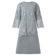 thumbnail image 3 of Robe de Soirée pour Femmes Grande Taille en Dentelle Brodée, Ensemble Deux Pièces, Robe Ajustée au Style, 3 of 5