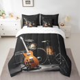 thumbnail image 2 of Erosebridal 3D Guitar Bedding Sets Twin Size, Pop Music Comforter Sets with Sheets, Musical Instrument Decor, 7pcs, 2 of 5