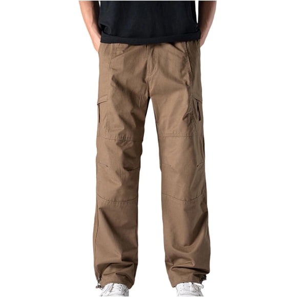 Brown Pants for Man Summer Fall Work Cargo Lounge Going Out Straight Leg Long Leg Pants Man 2025 Clothing Fashion 4XL