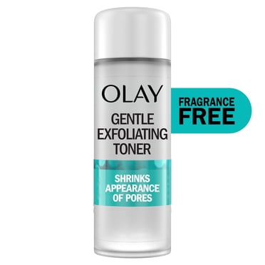 Olay Gentle Exfoliating Toner, Fragrance Free, 4.1 fl oz, Pore Treatment Face Cleanser Unclogs and Diminishes the Appearance of Pores